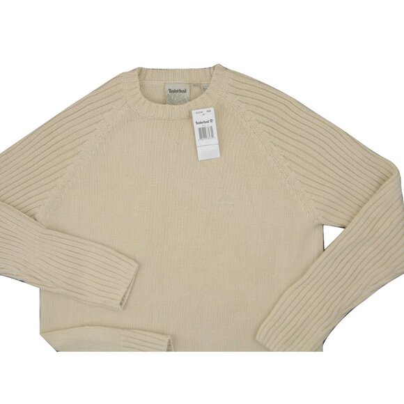 NEW Timberland Deadstock Vintage Sweater!Oatmeal Tan with Tree LogoCotton